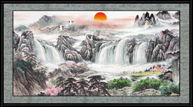山水中堂画 