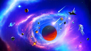 紫色星空