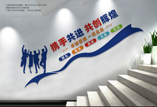 企业楼梯文化墙