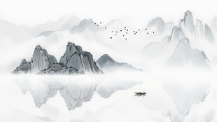 意境山水背景