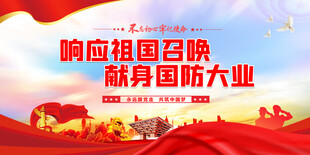 征兵宣传展板