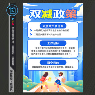双减政策海报