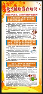 秋季健康教育展架