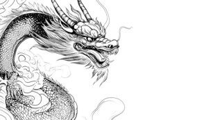 龙线稿