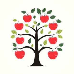 苹果树矢量