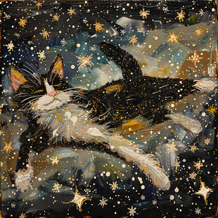 动物星空图案