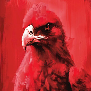 手绘老鹰风格装饰画