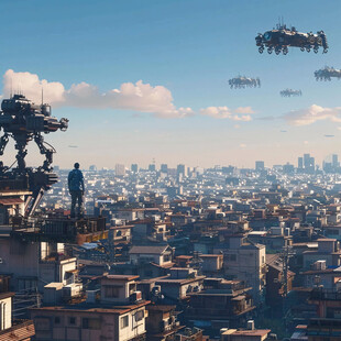 宇航员科技未来都市