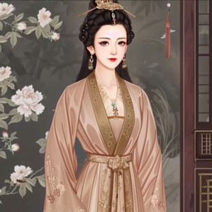 宫廷美女人物插画