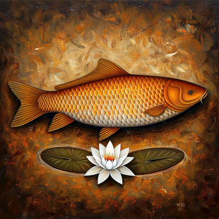 鲤鱼立体画