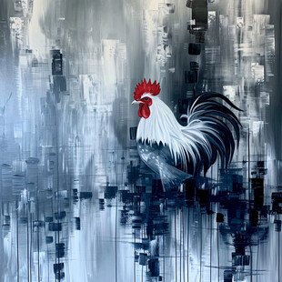 抽象艺术公鸡
