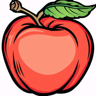 手绘卡通红苹果