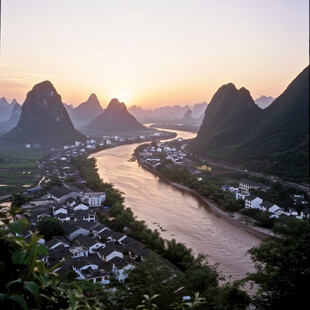 相公山黄昏美景