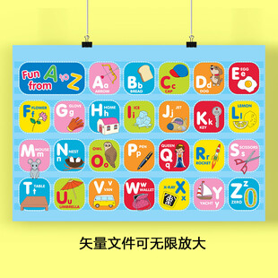 卡通26个英文字母表