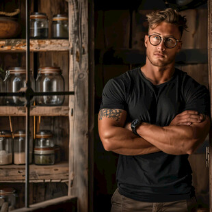 运动不止马甲线肌肉男