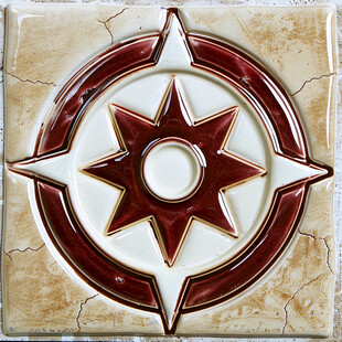 双子英雄射击纹陶盘