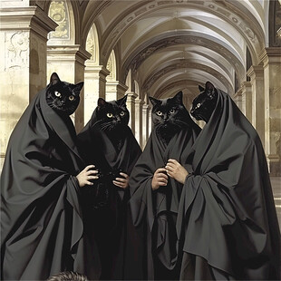 多只猫插画