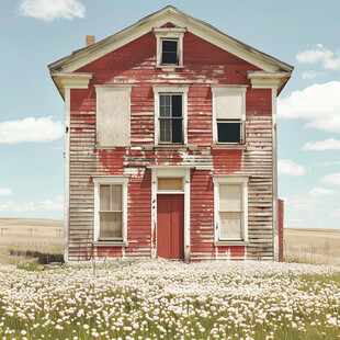 草原里的小红屋