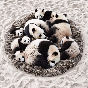 熊猫乐园装饰摆件