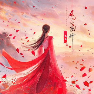 红衣少女设计古风