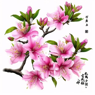 桃花高清手绘画