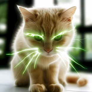 ai高科技猫形象