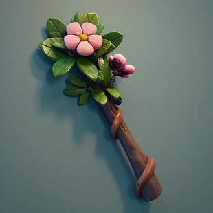 psd立体简约花卉