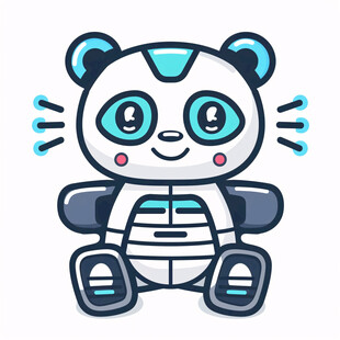 智能机器熊猫吉祥物
