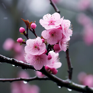 雨后的桃花