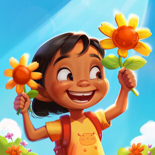 阳光向日葵小朋友