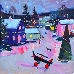 圣诞节油画