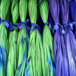 绿紫相间 编织美好