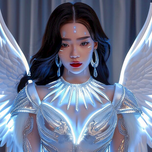 长翅膀的天使女神