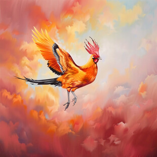 火凤凰插画