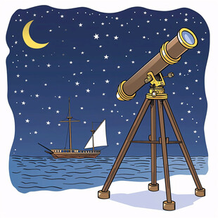 远洋轮船望远镜