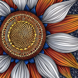 向日葵的几何之美