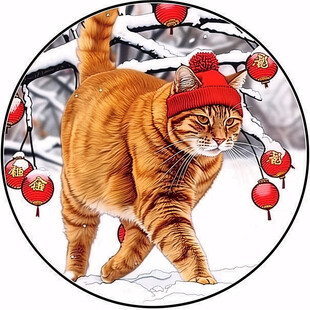 冬日暖阳 猫咪戴帽