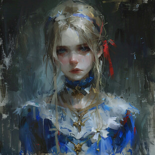 忧郁的眼神 静谧的美丽