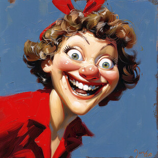 夸张的微笑 欢乐的感染力