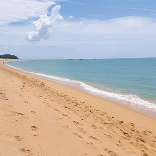 海滩漫步 静谧美好