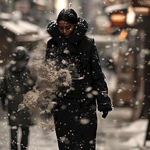 冬日暖阳 雪落人间