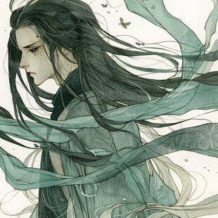 古风美男 忧郁眼神