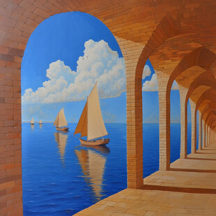 通往海边的拱门