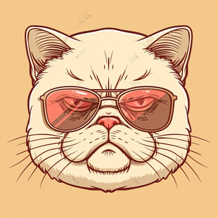 酷酷的猫咪墨镜