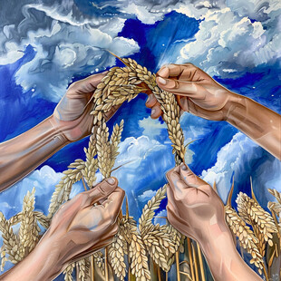 麦穗编织 天高云淡