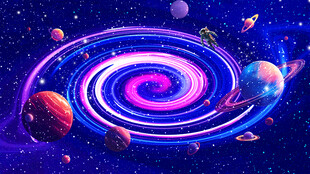 高清宇宙星空漩涡星球