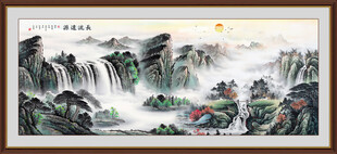 江山如画山水画 