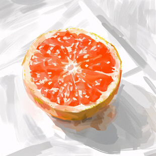 西柚插画