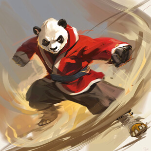 熊猫功夫大侠形像设计