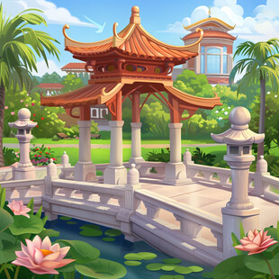 凉亭插画